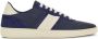 Ferragamo logo-debossed leather sneakers Blue - Thumbnail 1