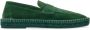 Ferragamo logo-debossed suede loafers Green - Thumbnail 1