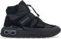 Ferragamo logo-print panelled-design sneakers Black - Thumbnail 1