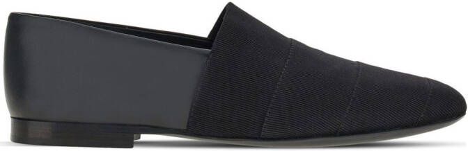 Ferragamo panelled grosgrain loafers Black