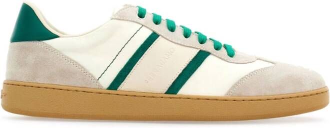 Ferragamo panelled lace-up sneakers White