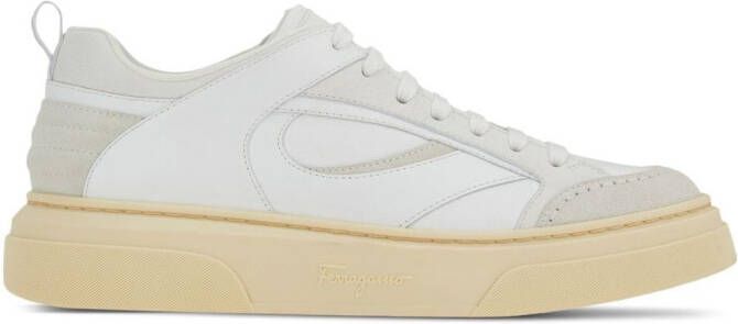 Ferragamo panelled low-top sneakers White