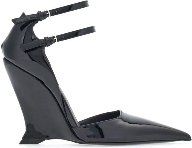 Ferragamo 105mm pointed-toe high-wedge sandals Black