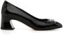 Ferragamo Rei 55 Gancini plaque pumps Black - Thumbnail 1