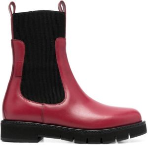 Ferragamo ribbed 40mm Chelsea boots Red