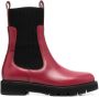 Ferragamo ribbed 40mm Chelsea boots Red - Thumbnail 1