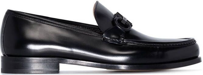Ferragamo Rolo 10 leather loafers Black