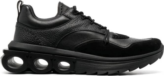 Ferragamo Running leather sneakers Black