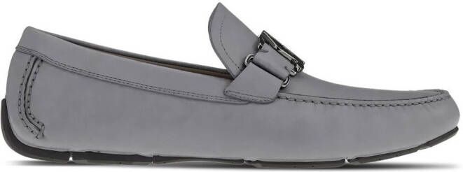Ferragamo SF-buckle round-toe loafers Grey