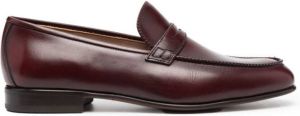 Ferragamo slip-on leather loafers Red