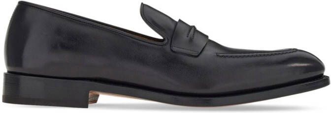 Ferragamo slip-on leather penny loafers Black
