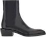 Ferragamo squared-toe leather ankle boots Black - Thumbnail 1