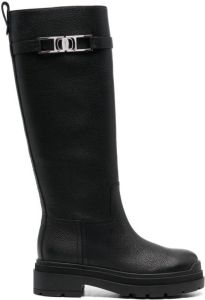 Ferragamo Stivale Ryder leather boots Black