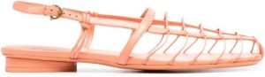 Ferragamo strapped-design slingback sandals Orange