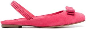 Ferragamo Suede ballerina shoes Pink
