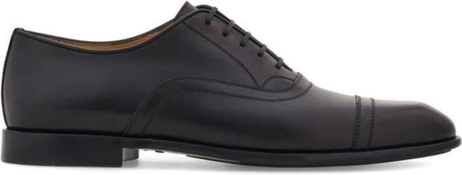 Ferragamo toecapped leather Oxford shoes Black