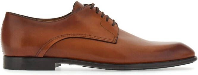 Ferragamo two-tone leather derby shoes Brown