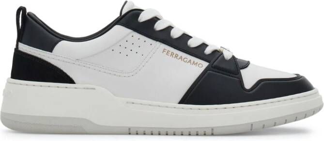 Ferragamo two-tone leather sneakers Black