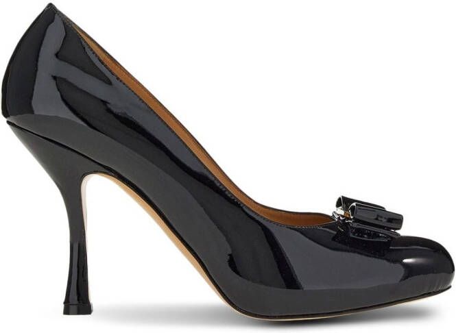 Ferragamo Vara 100mm leather pumps Black