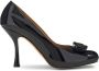 Ferragamo Vara 100mm leather pumps Black - Thumbnail 1