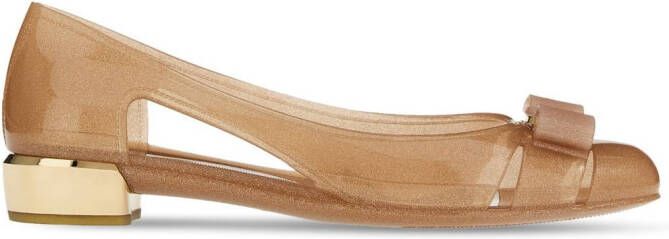 Ferragamo Vara bow-detail ballerina shoes Neutrals