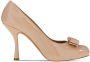 Ferragamo Vara bow mid-heel pumps Neutrals - Thumbnail 1