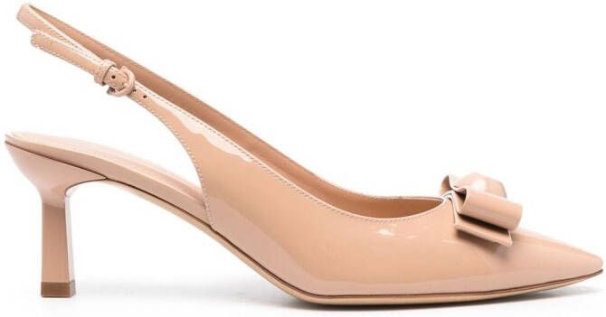 Ferragamo Vara-bow slingback pumps Neutrals