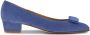 Ferragamo 30mm Vara Bow suede pumps Blue - Thumbnail 1