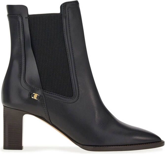 Ferragamo Vara chain ankle boots Black