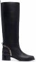 Ferragamo Vara Chain knee-high boots Black - Thumbnail 1