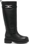 Ferragamo Vara Chain knee-high boots Black - Thumbnail 1