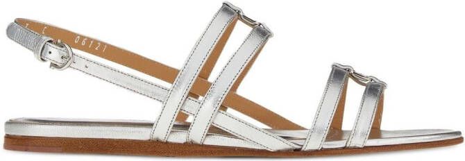 Ferragamo Vara leather sandals Silver