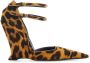 Ferragamo Vidya 105mm leopard-pattern leather pumps Brown - Thumbnail 1