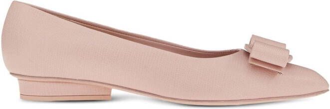 Ferragamo Viva Bow ballerina shoes Pink