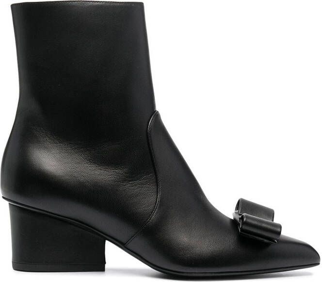 Ferragamo Viva bow-detail boots Black