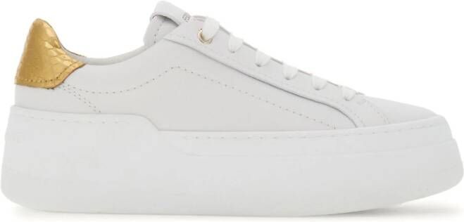 Ferragamo Wedge logo-patch leather sneakers White