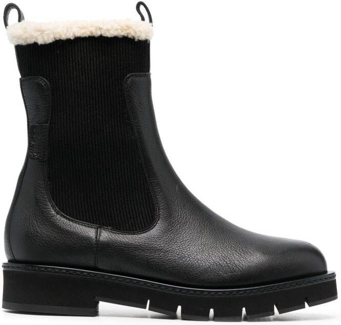 Ferragamo wool-lined Chelsea boots Black