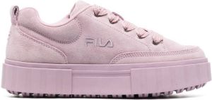 Fila embroidered-logo platform sneakers Pink