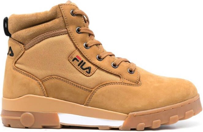 Fila Grunge leather ankle boots Brown