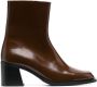 Filippa K side-zip 70mm ankle boots Brown - Thumbnail 1