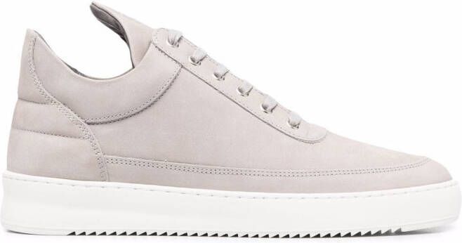 Filling Pieces leather high-top sneakers Grey