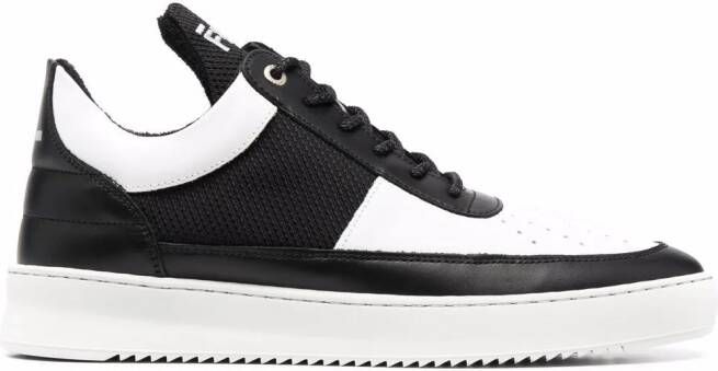 Filling Pieces two-tone panelled trainers Black