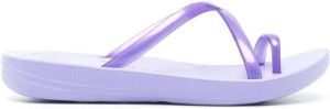 FitFlop cross-strap flip flops Purple