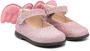 Florens appliqué-detail leather sandals Pink - Thumbnail 1