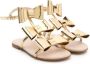 Florens bow-detailed metallic sandals Gold - Thumbnail 1