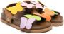 Florens butterfly-appliqué leather sandals Brown - Thumbnail 1
