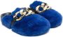 Florens chain-link detail slippers Blue - Thumbnail 1