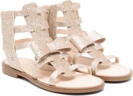 Florens glitter ankle sandals Gold