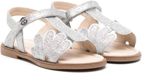 Florens glittered open-toe sandals Silver