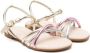 Florens metallic-effect leather sandals Pink - Thumbnail 1